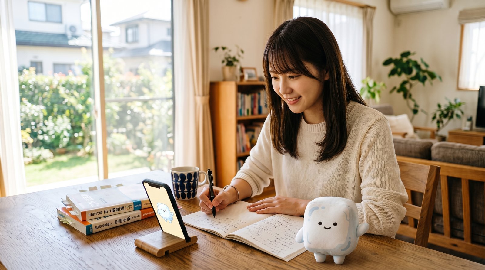 スマホで学習する受験生